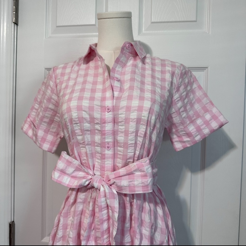Lisa Marie Fernandez x Target Pink Gingham Women's Dress XXS NWT